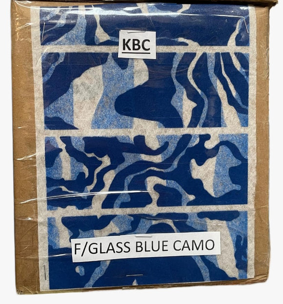 Blue Camo Fiberglass Mosaic Sheets for Pool Linings – Fiberglass Compatib