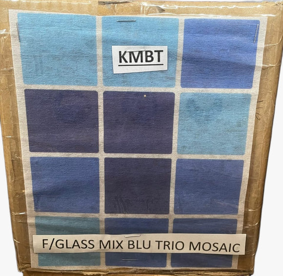 Fiberglass Mix Blue Trio Sheet – Triple Tone Pool Mosaic for Fiberglass Lining
