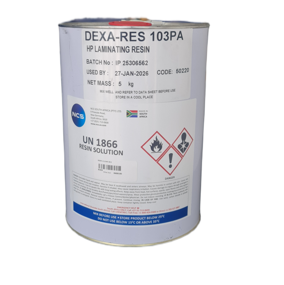 NCS Clear Fiberglass Resin – Transparent polyester resin for fiberglass pool lining 5kg