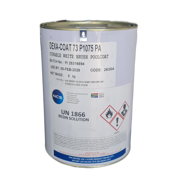 NCS White Brush Pool Coat – Professional White Finish for Fiberglass Pools 5kg