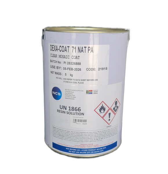 NCS Clear Brush Pool Coat – Transparent Top Finish for Fiberglass Pools 5kg 