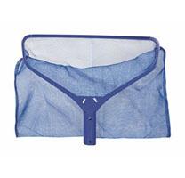 Speck aluminium pool leaf rake with deep fine-mesh net for collecting debris

