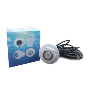 "Universal Aimflo pool LED light in blue and white variants with complete fitting and light-only options"