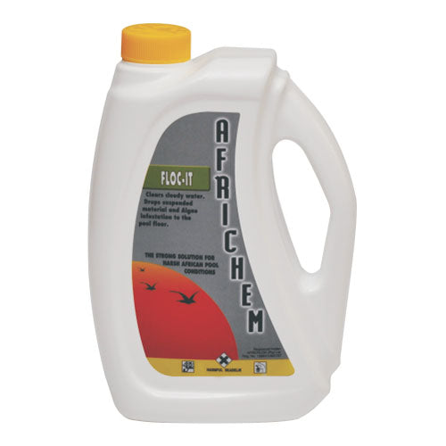 Africhem Floc-It 2L bottle for clearing cloudy swimming pool water