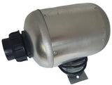 Eartheco aluminium spa air blower for swimming pool spas Jacuzzis and hot tub air systems side view 